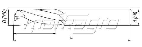 Stopková fréza 1-břitá s válcovou stopkou pro lehké kovy a plasty NFPj, HSS-E
