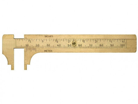 Malé posuvné měřítko z mosazi 100 mm - LIMIT (2654-0203)