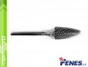 Technická fréza 10x20 - 6 mm RBF tvrdokovová, stromečková zaoblená (FENES)