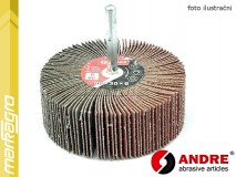 Brusný lamelový kotouč se stopkou - 80 mm x 30 mm x 6 mm - ANDRE (880012)
