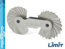 Měrky rádiusů 7,5 - 15 mm, 16 + 16 šablon - LIMIT (2584-1107)
