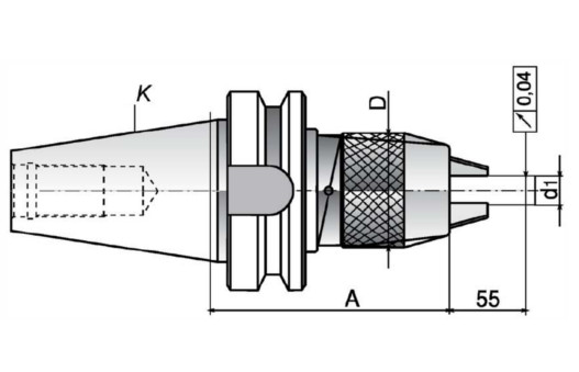 Trn BT50 se samoupínacím vrtačkovým sklíčidlem 3 - 16 mm (7656)