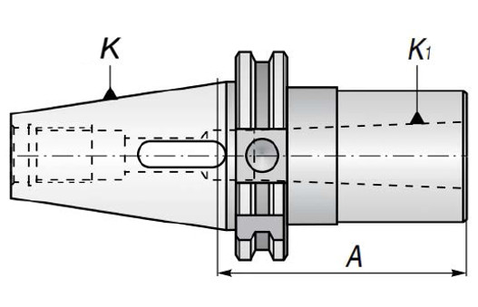 Redukční pouzdro DIN50 - MK2 - 60 mm