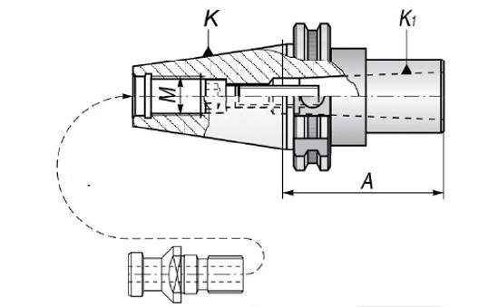 Redukční pouzdro DIN50 - MK4 - 75 mm