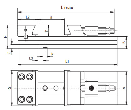 Přesný ocelový strojní svěrák 100 mm (6620)
