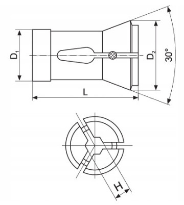 Kleština 173E DIN6343 (F48) šestihran drážkovaná - 12 mm