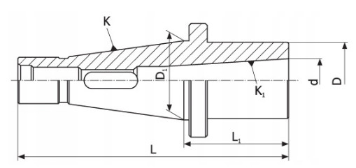 Redukční pouzdro ISO50 - Morse 2 s vyrážečem (M154)
