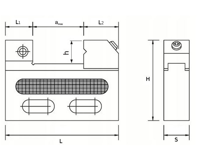 Nerezový svěrák 28 mm pro elektroerozivní obrábění (EDM28/46)