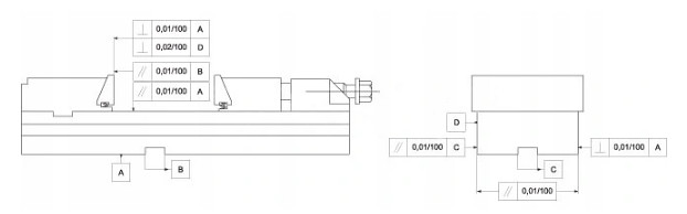 Parametry přesnosti svěráku FPZB 175/400