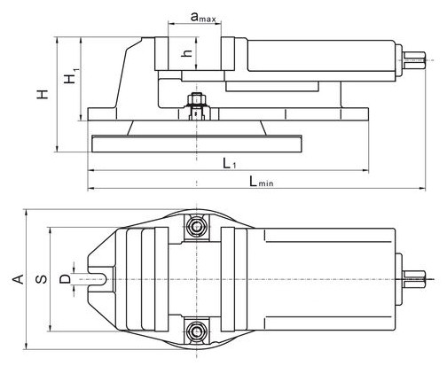 Strojní otočný svěrák FQ80/65